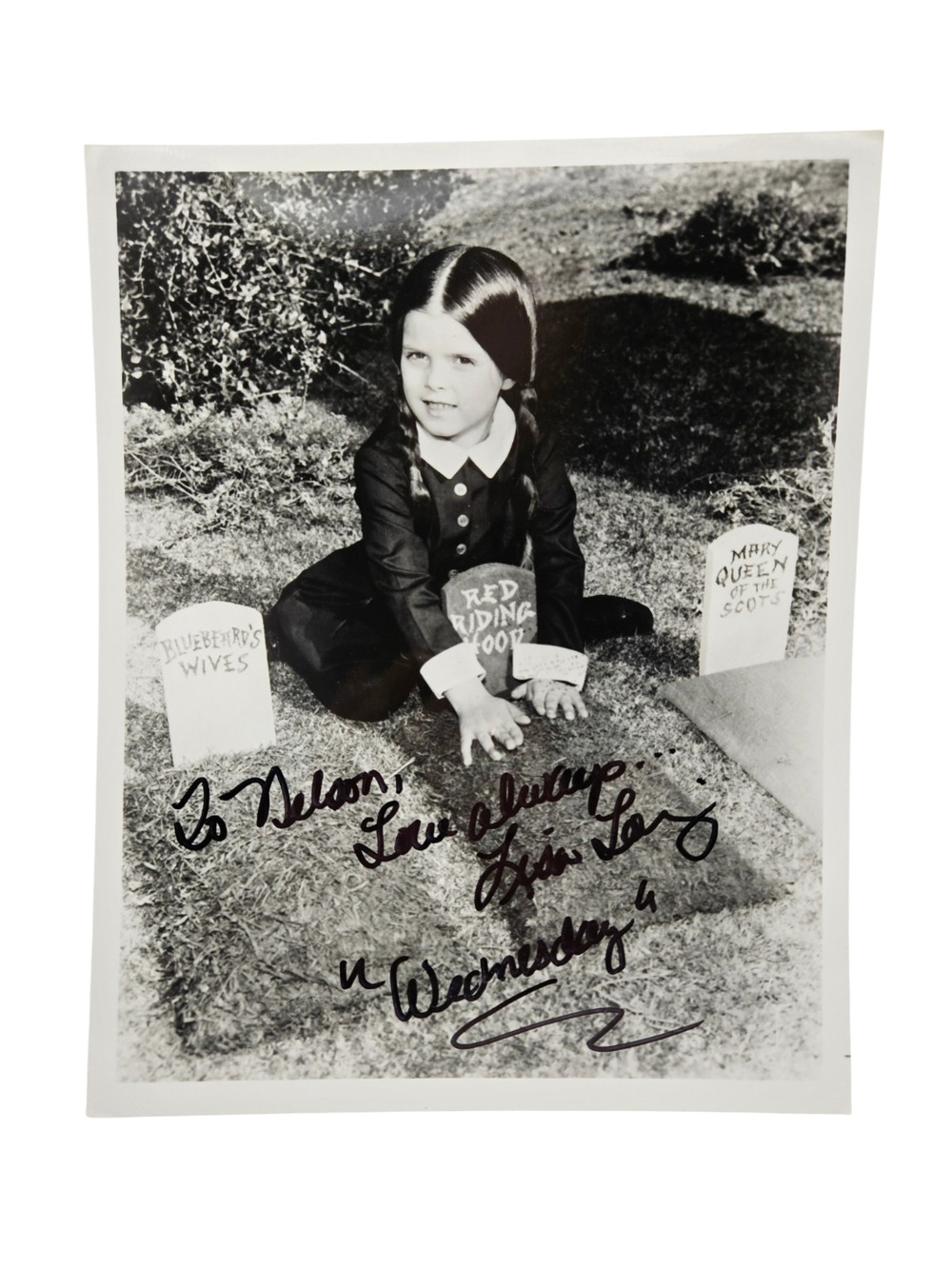 Lisa Loring Signed (Wednesday) From THE ADDAMS FAM 8x10